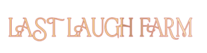 last laugh farm lettering vertical