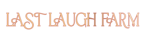 last laugh farm lettering vertical