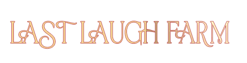 last laugh farm lettering vertical